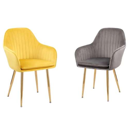 Ghế bàn ăn, cafe nệm nhung chân mạ vàng: SG - E01-1 - $hienthicat